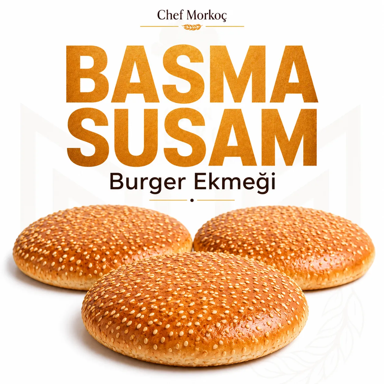 Basma susam burger ekmeği