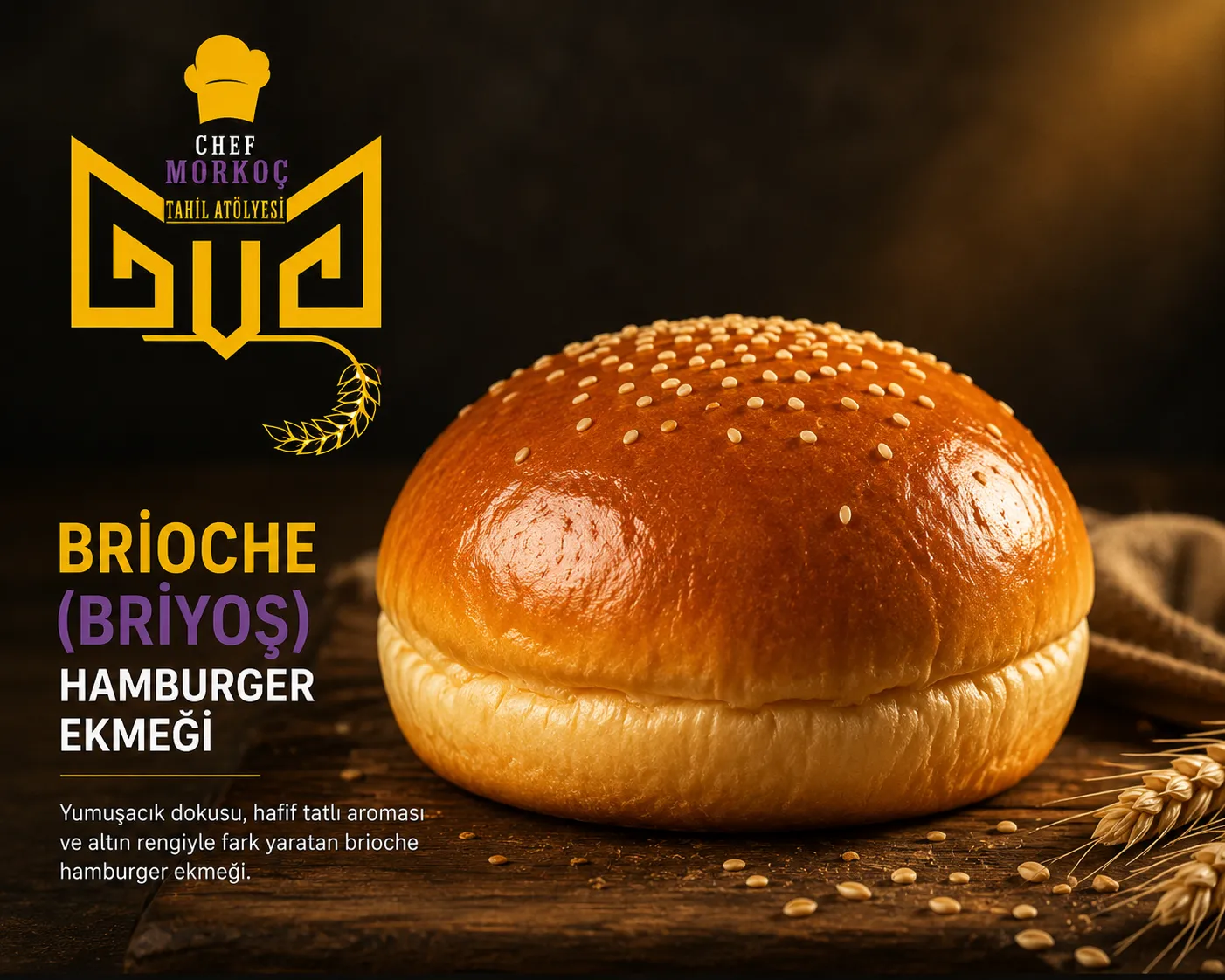 Brioche burger ekmeği