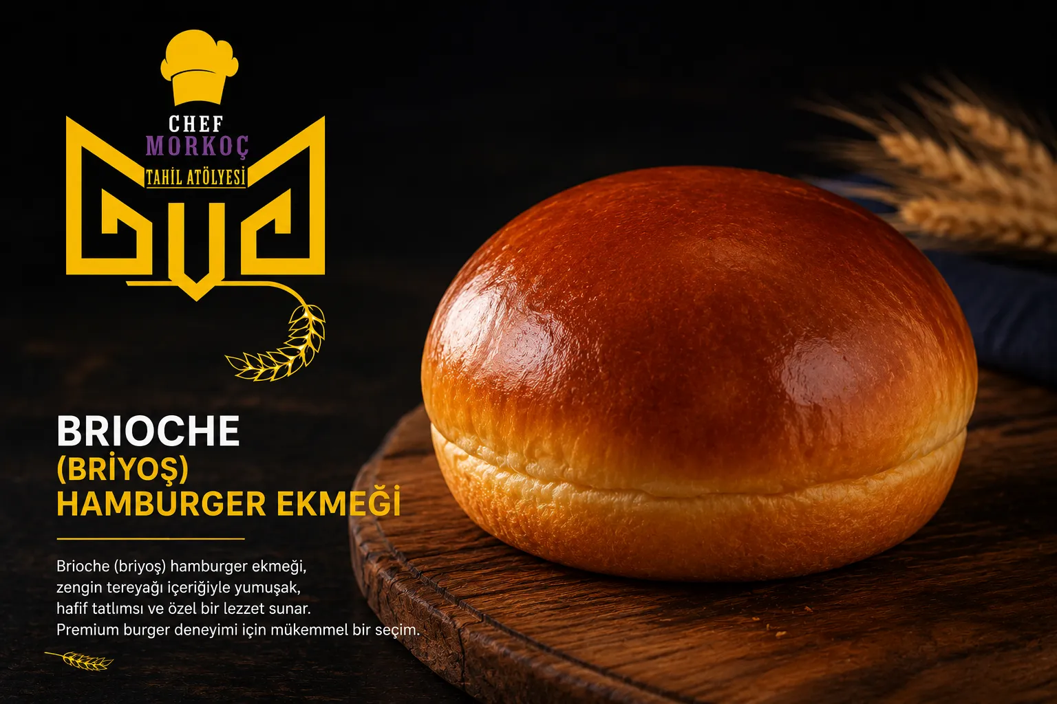 Brioche burger ekmeği