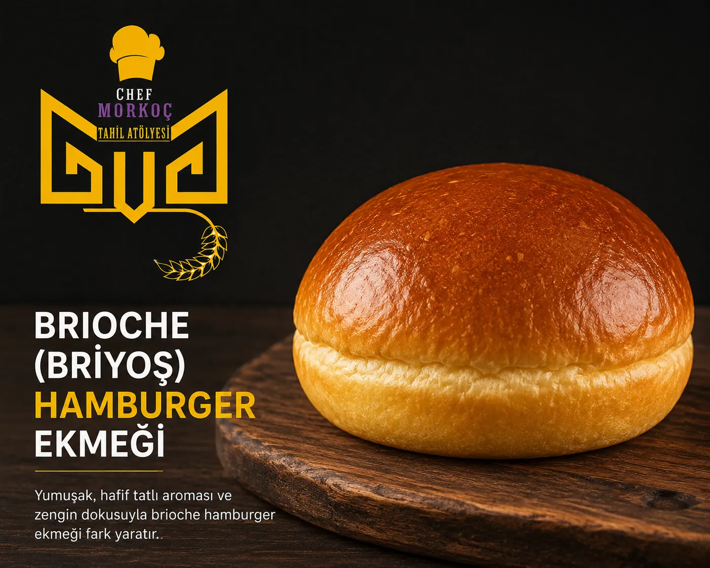 Brioche burger ekmeği