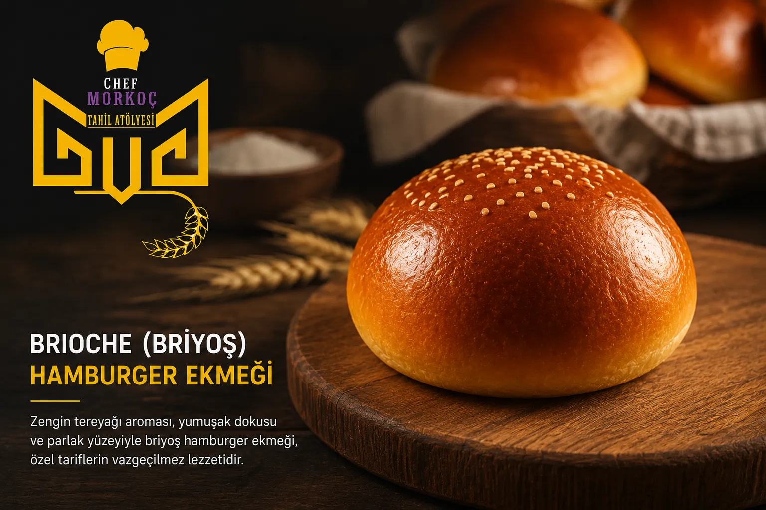 Brioche burger ekmeği