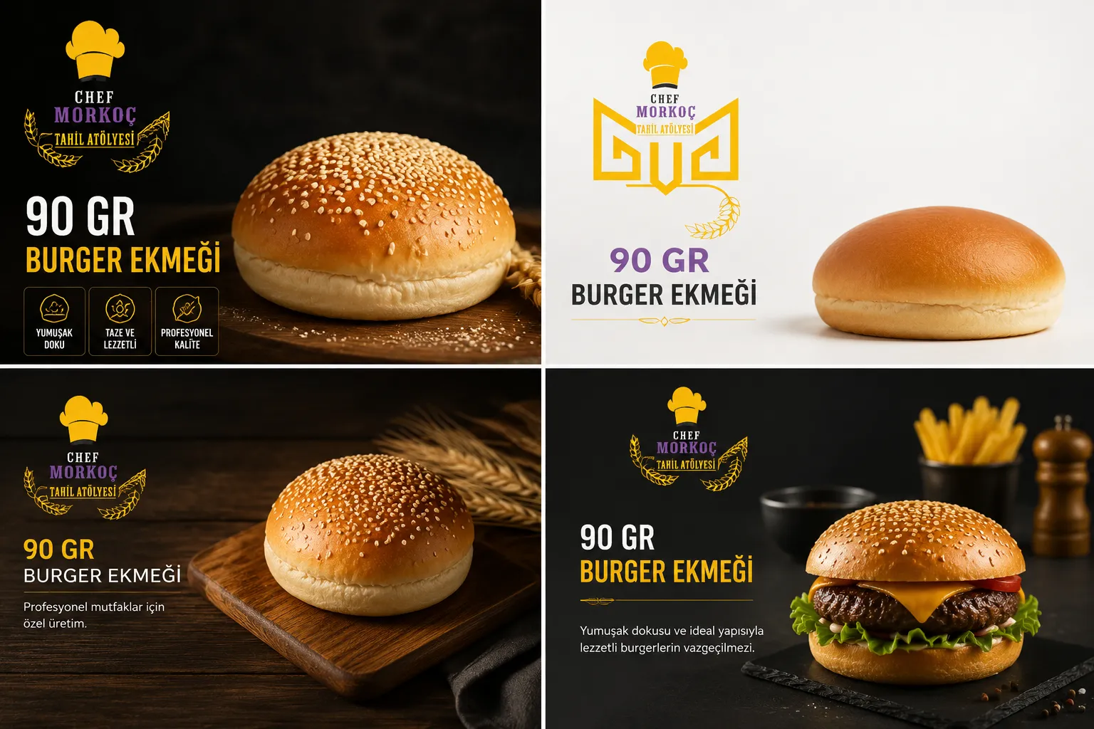 90 GR burger ekmeği