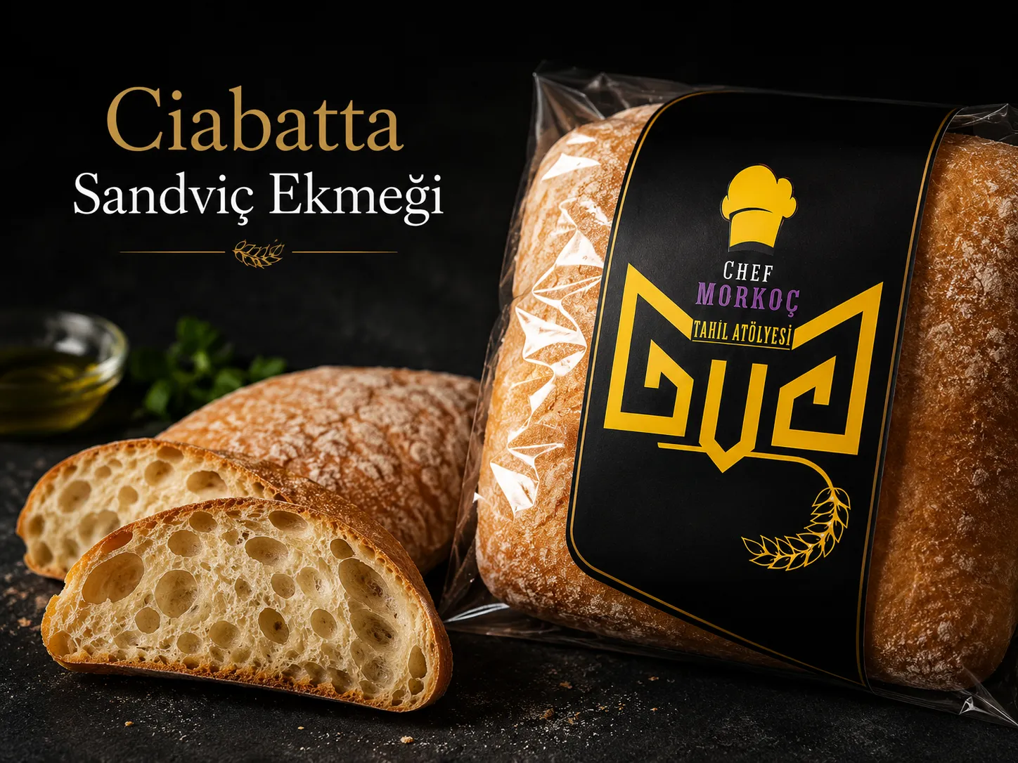 Ciabatta sandviç ekmeği