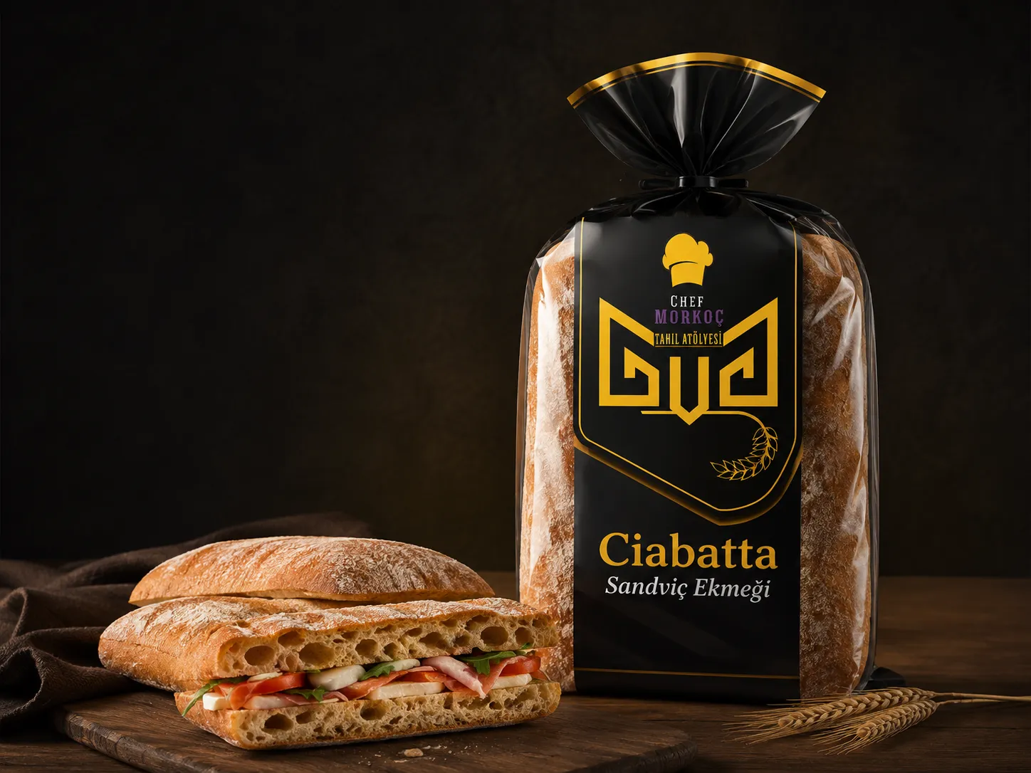 Ciabatta sandviç ekmeği
