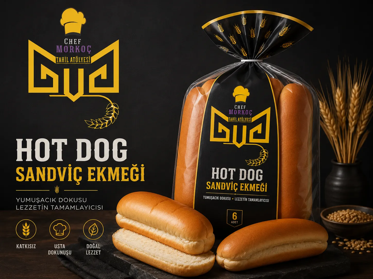 Hot dog sandviç ekmeği