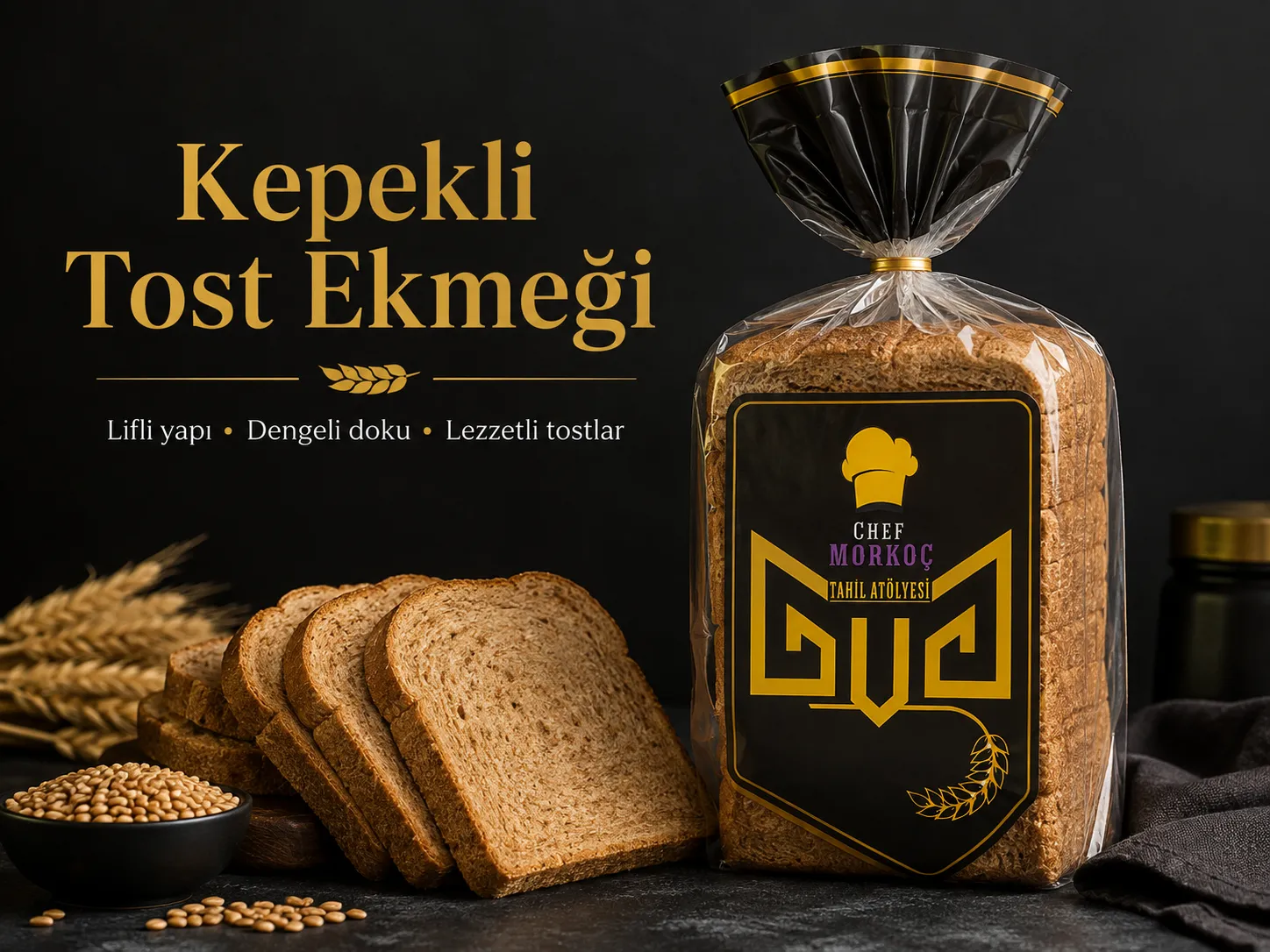 Kepekli tost ekmeği