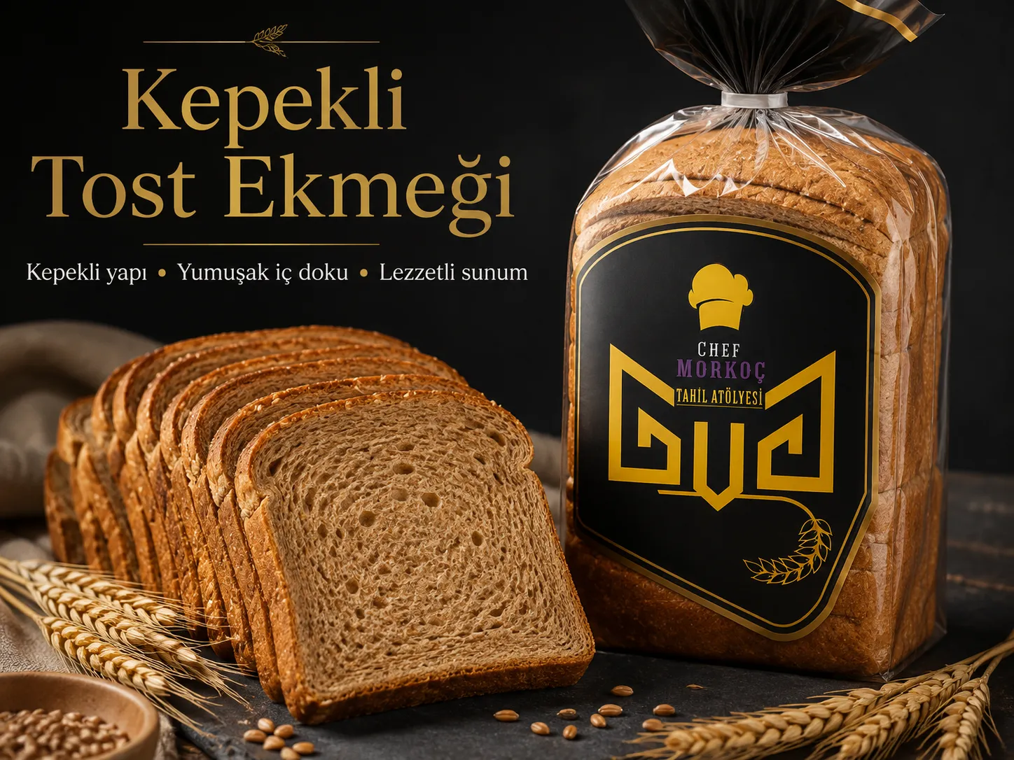 Kepekli tost ekmeği