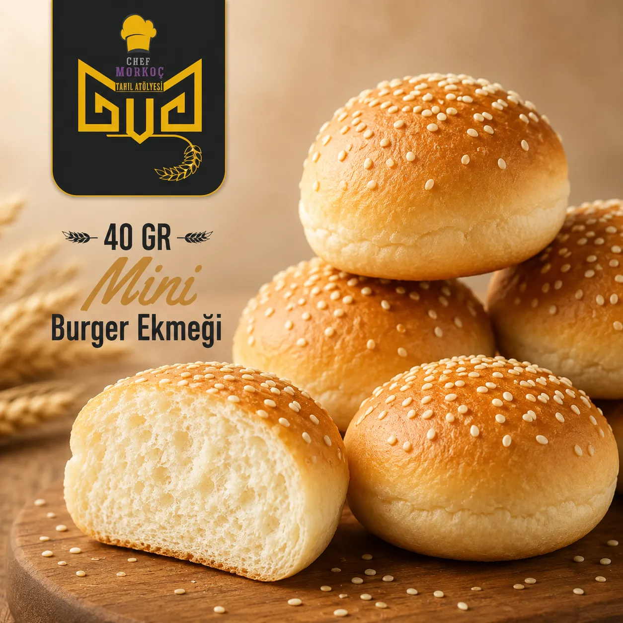 40 GR mini burger ekmeği