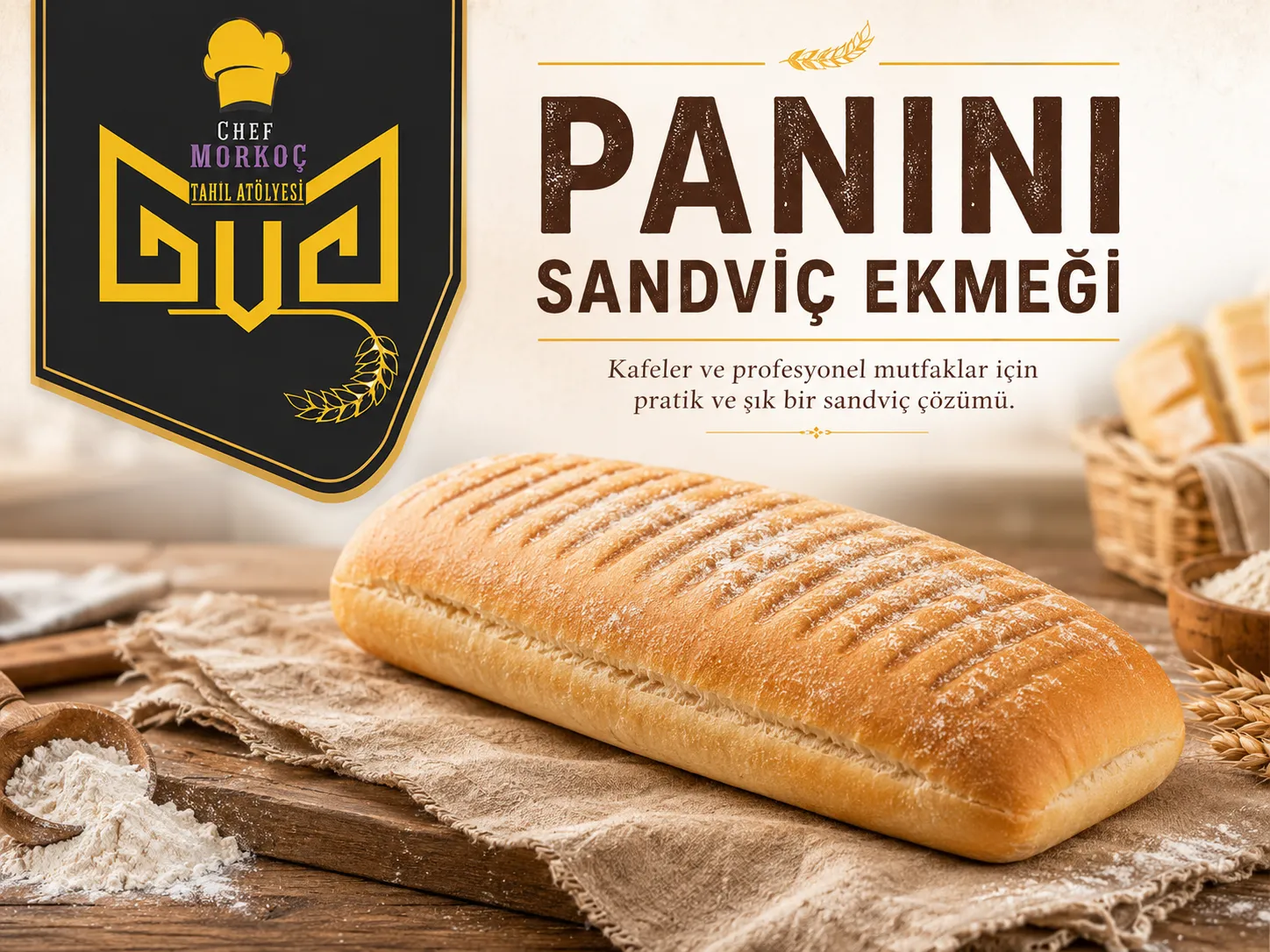 Panini sandviç ekmeği