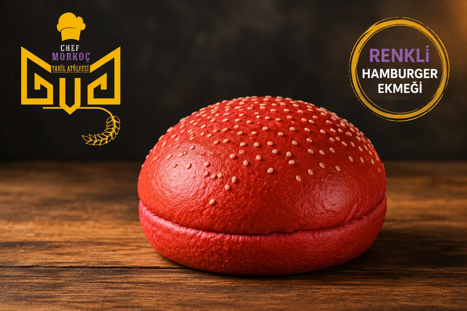 Renkli hamburger ekmeği