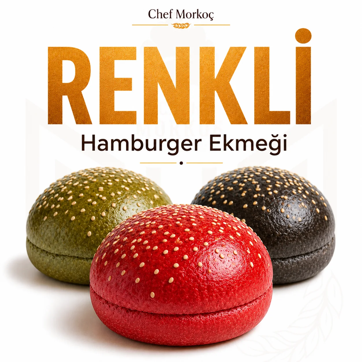 Renkli hamburger ekmeği