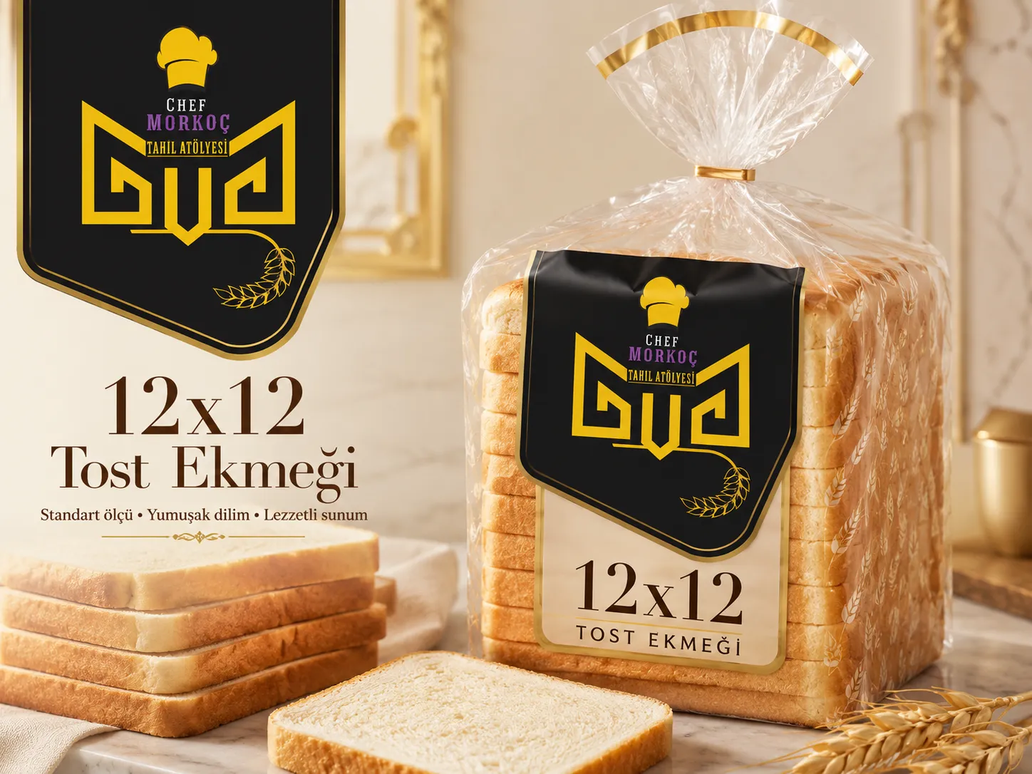 12x12 tost ekmeği