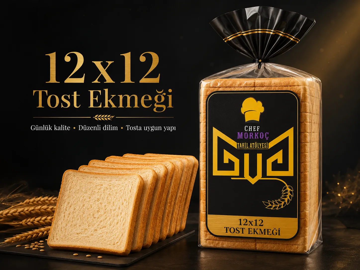 12x12 tost ekmeği