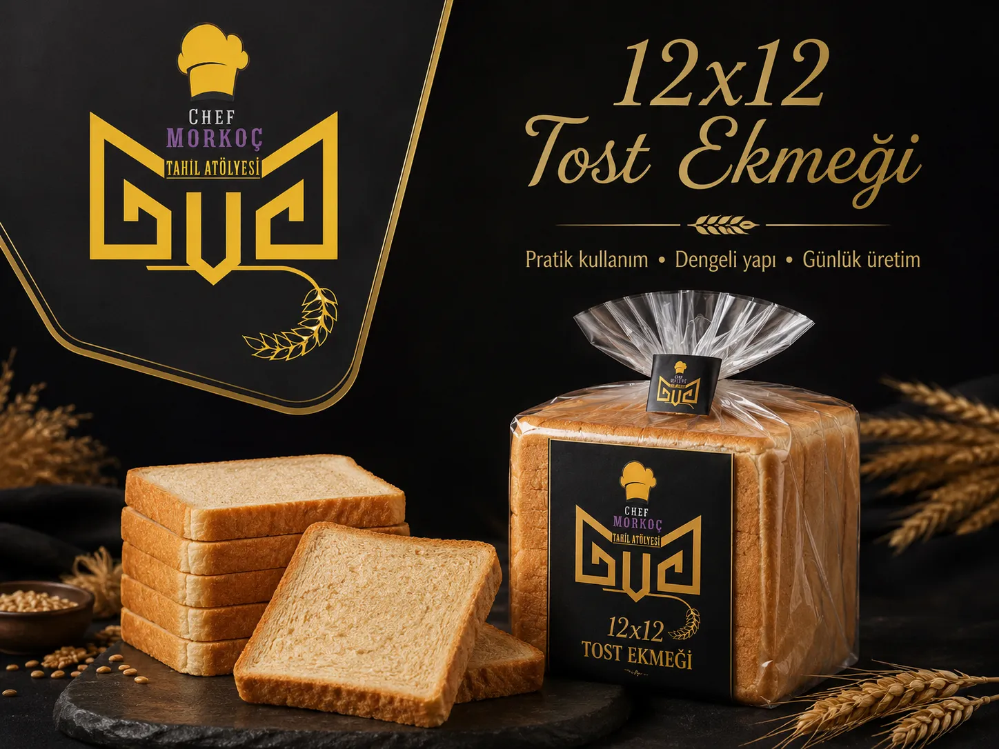 12x12 tost ekmeği